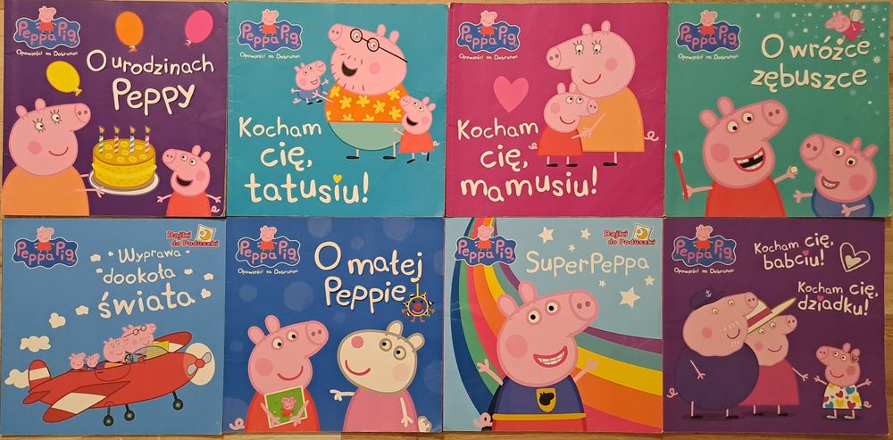 Zestaw książek opowiadających o przygodach Świnki Peppy