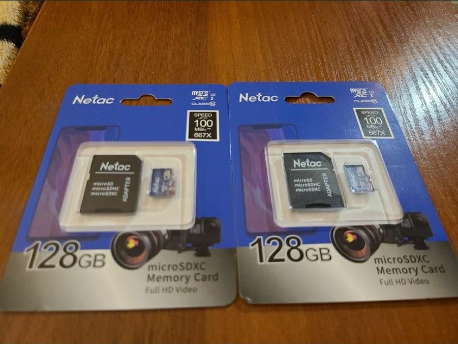 Dyski zewnętrzne. Karta pamięci MicroSDXC 128 GB i 64 GB Netac Class10