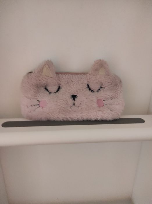 Estojo gato cor-de-rosa