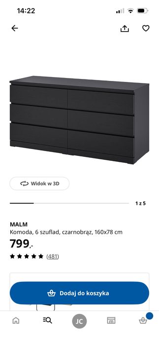 Komoda malm ikea 160