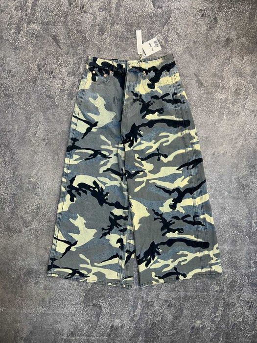 Штани джинсы камо camo голубые серые камуфляж baggy джинси штаны L
