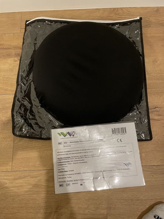 Almofada viscoelástica com buraco