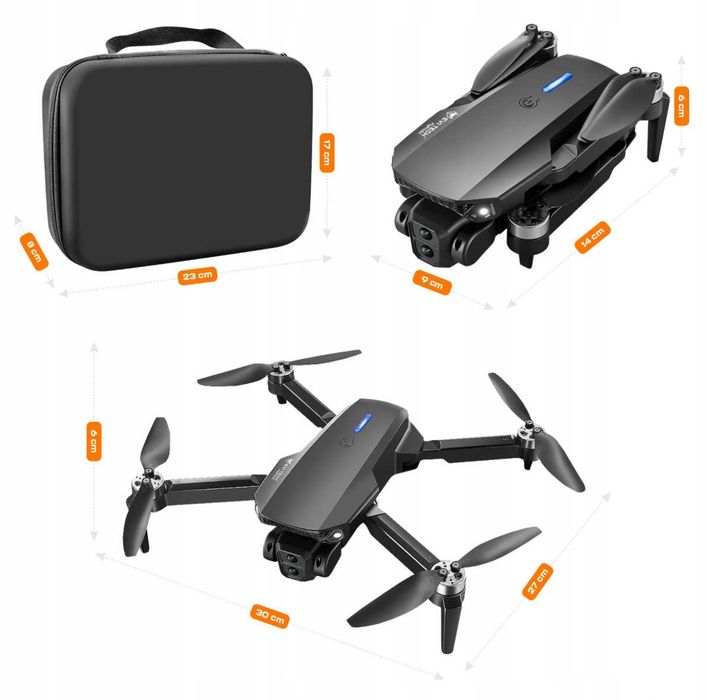 Nowy Dron FlyPro2X 2 Kamery Silniki Bezszczotkowe Walizka