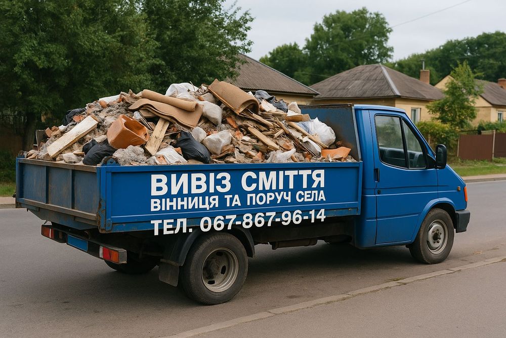 Вивіз сміття Селище і поруч села вивоз мусора старих меблів хламу