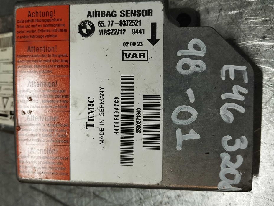 Centralina do Airbag BMW 3 / 5 E46 E39 6577.8372521 MRSZ2/12