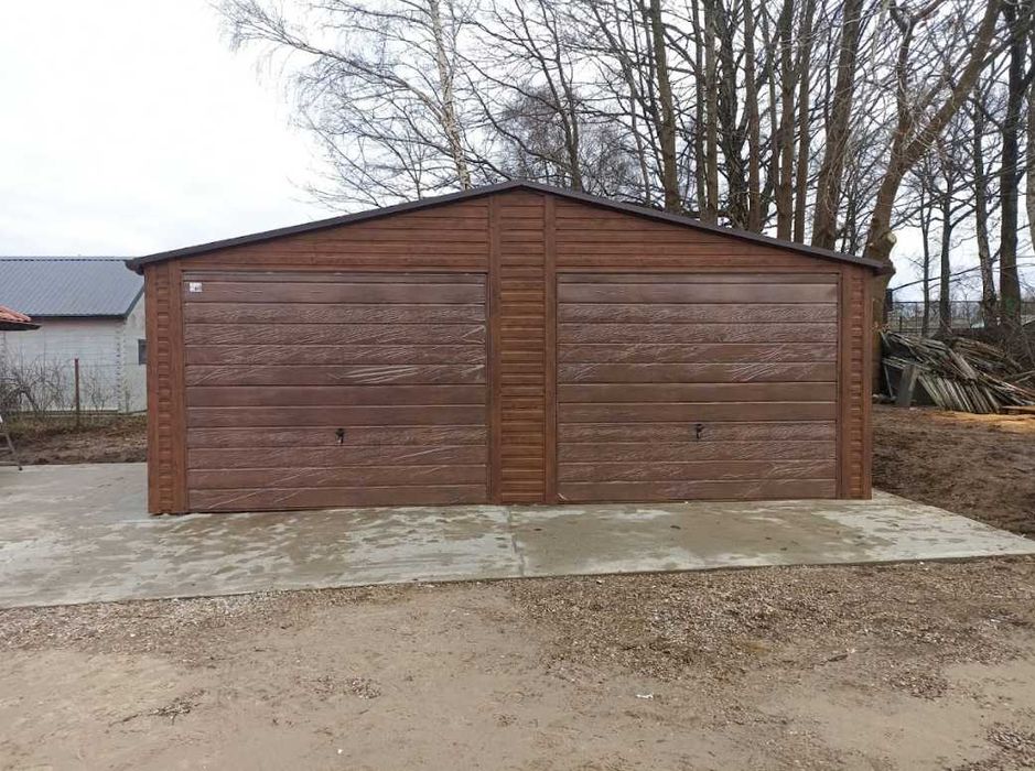 Garaż blaszany 7x5, garaże drewnopodobne, solidne garaże
