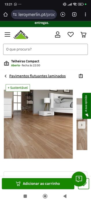 Chão laminado novo