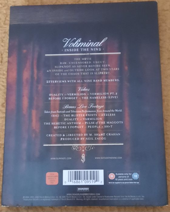 DVD Slipknot voliminal-inside the nine64171260933249121