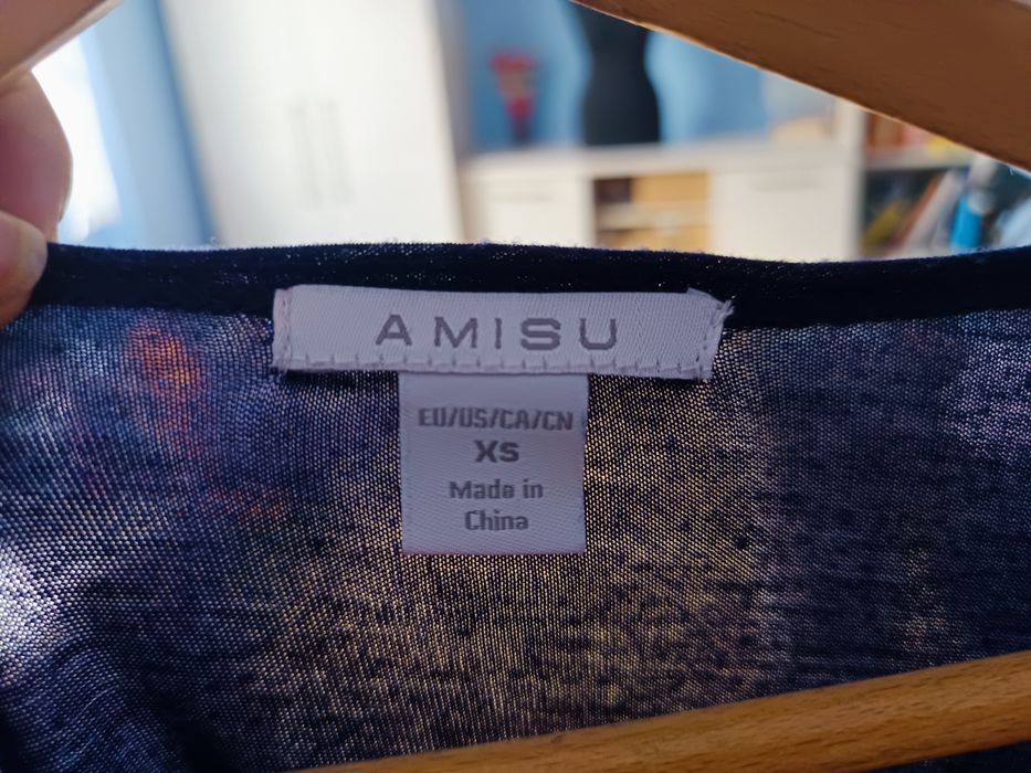 Granatowo-fioletowy kardigan AMISU, lekki i stylowy, r. XS