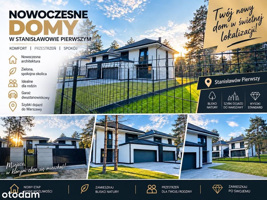 Nowy dom ul. Jana Kazimierza nad Kanałem Żerańskim