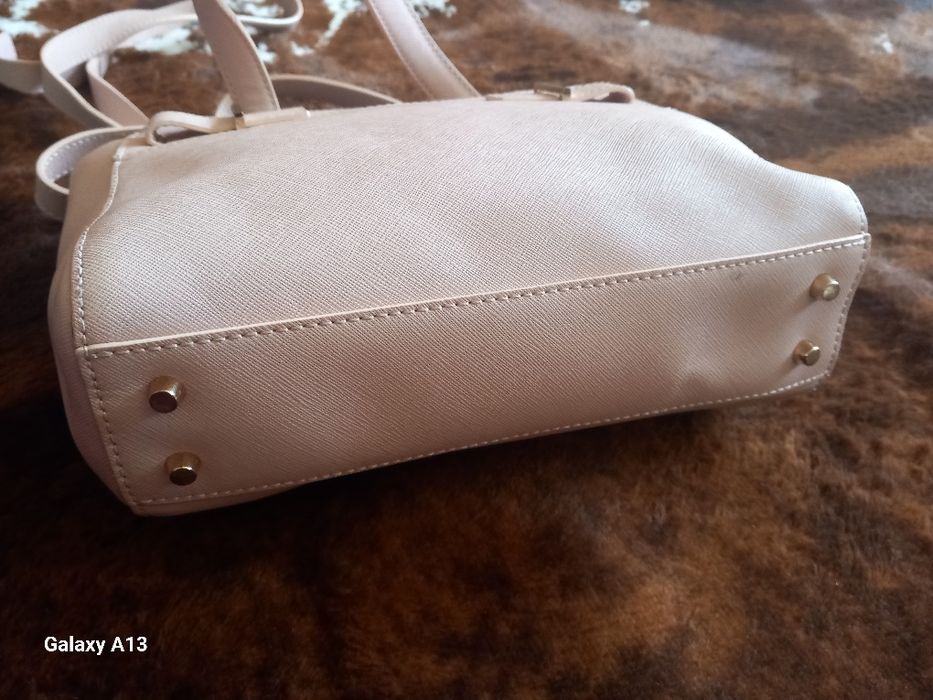 Modalu torebka pudrowa skóra naturalna