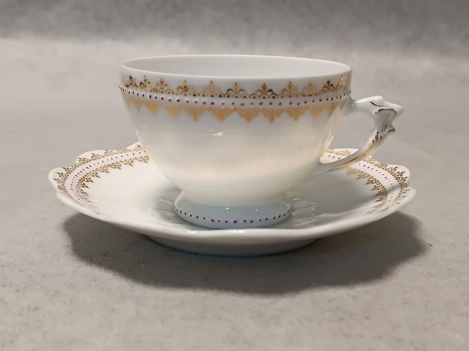 Hermann Ohme SILESIA Louis XVI  Filiżanka Kolekcjonerski Duet