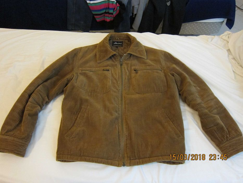 Casaco bombazine castanho