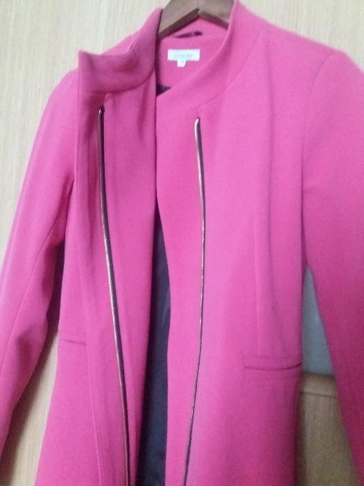 elegancki płaszcz, płaszczyk, fuksja