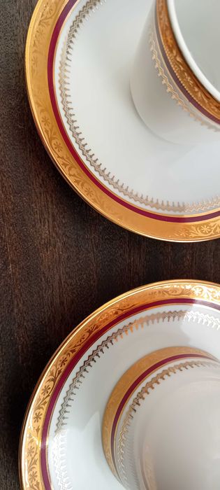 Chávenas de café de porcelana Limoges