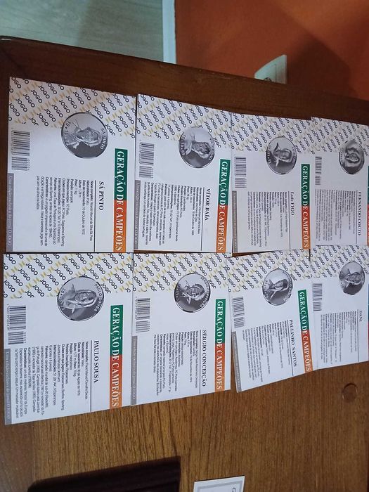 Vendo 16 moedas de prata "Campeões sub-20  da geração de ouro