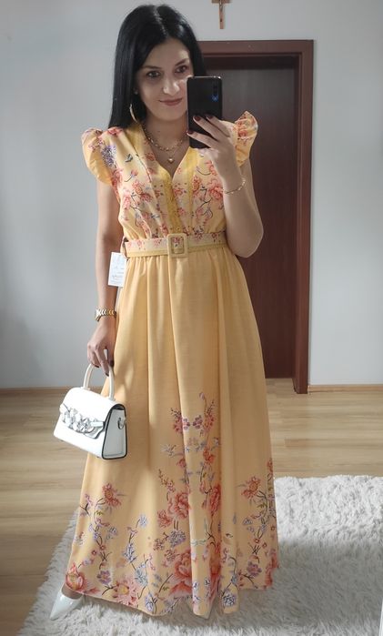 Sukienka długa maxi wesele impreza chrzciny komunia