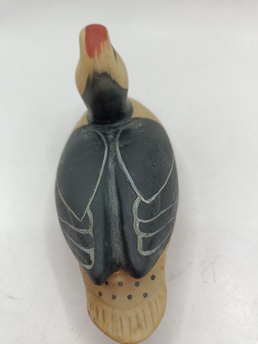 Ceramika dekoracja Mała kaczka ręcznie malowana wiosenna ozdoba