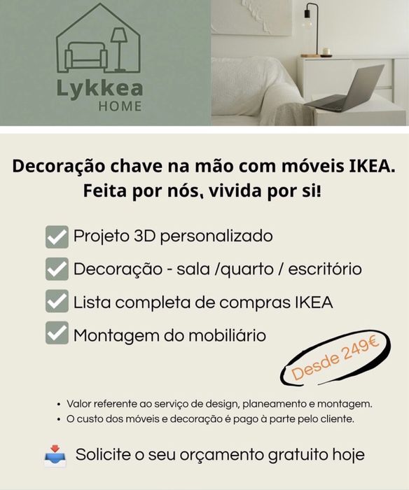 Decoração chave na mão - Mobiliário IKEA - Tratamos  de tudo por si!