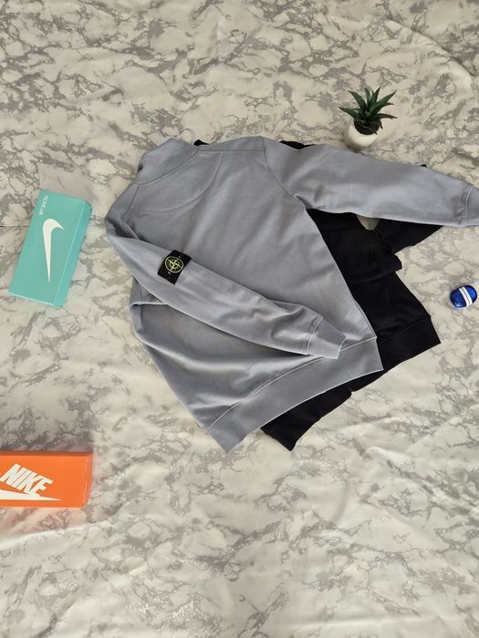 Розпродаж мужская  Чоловіча кофта на замку  zip зіпка Stone Island  чорна