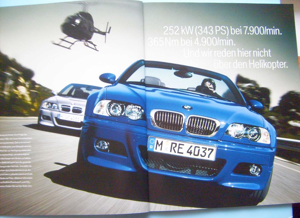 BMW M3 E46 Coupe & Cabrio 2005 - prospekt 80 str., stan BDB  *przesyłka GRATIS !