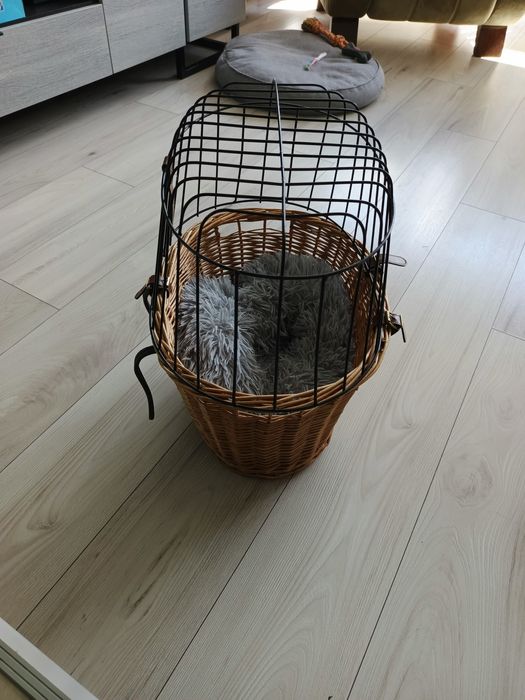 Koszyk rowerowy do transportu psa