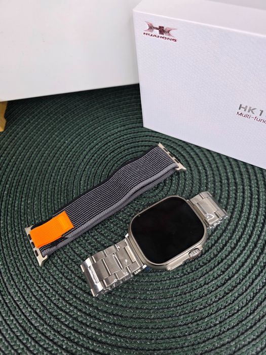 smartwatch na srebrnej bransolecie męski , AMOLED, nowy