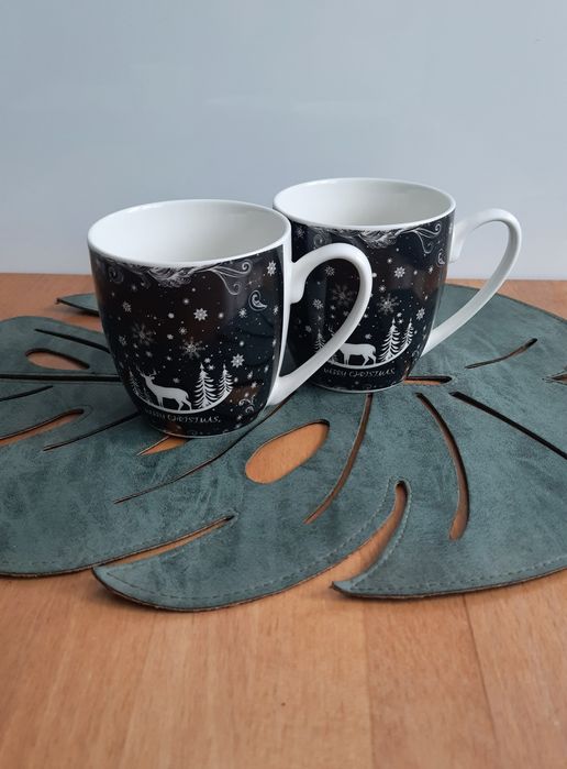 Zestaw 2 kubków świątecznych Renifer Boże Narodzenie