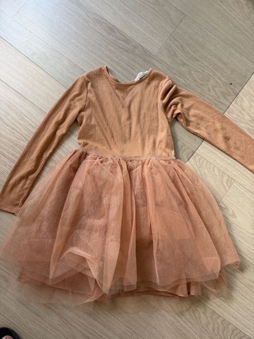 Sukienka pomaranczowa h&m rozm. 134 swieto dyni