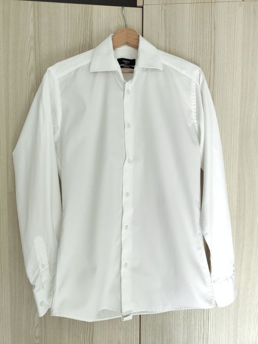 Męska biała elegancka koszula Kubenz Slim Fit Prime 37/38 176/182