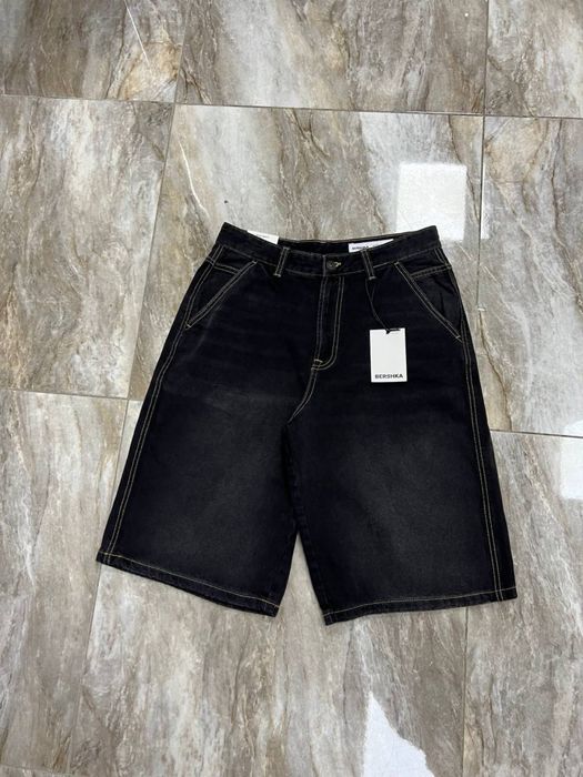 Нові широкі чорні шорти джинсові BAGGY rap jeans shorts sk8 широкие шорты бегги реп jaded ecko southpole