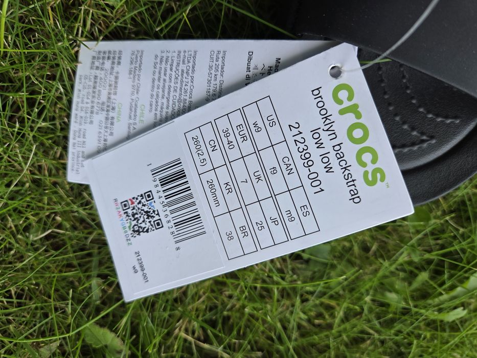 Crocs Brooklyn Backstrap Low Low czarne 39/40 | Black Platform Sandals