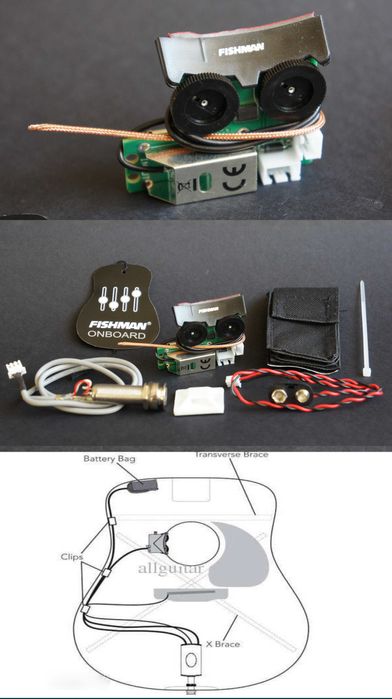 Компактний звукознімач для акустичної гітари чи укулеле, Fishman