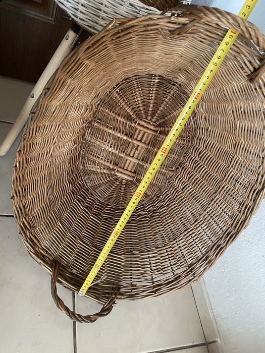 Duzy kosz wiklinowy  na bielizne - stan dobry