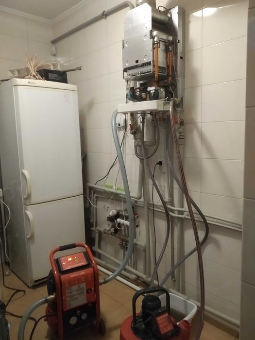 Промивка систем опалення, теплообмінників котлів та колонок