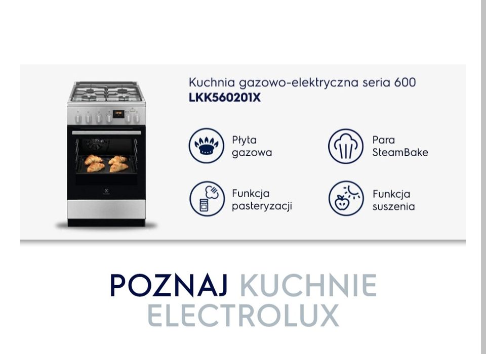 Pilnie Kuchenka gazowo elektryczna Electrolux