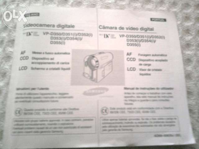 Manual Camera Video Digital Samsung VP D350