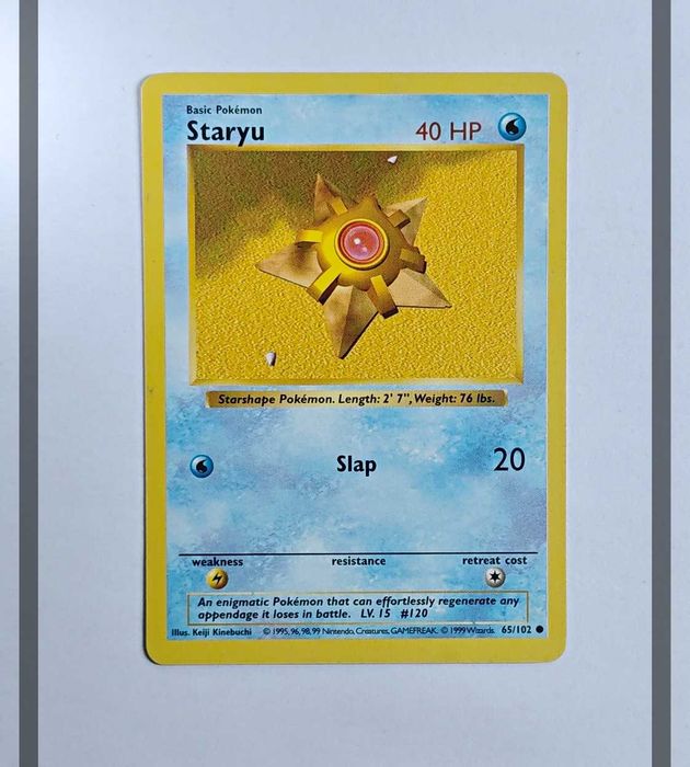 Staryu 65/102 Base Set Shadowless Pokemon ENG-NM