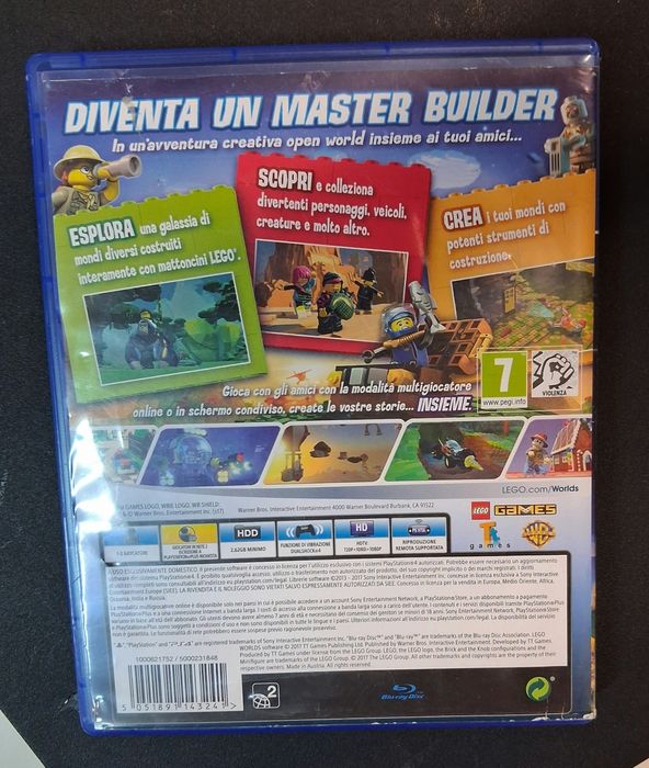 PS4 Slim 1TB + Comando + Jogo LEGO Worlds (Impecável)