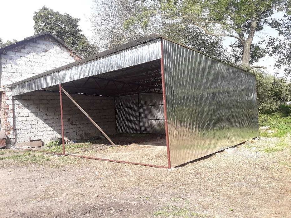 Garaż Blaszany otarty / Wiata Garażowa /Hala / Magazyn - GRZYWSTAL