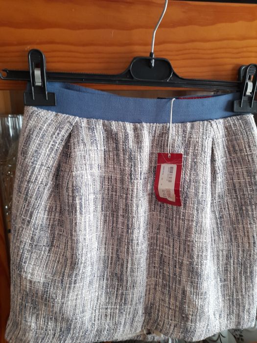 Women's Mini Skirt in Cotton Fabric with Trolleyman Lining
