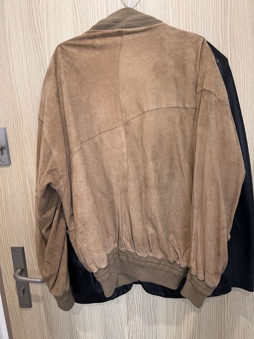 Zamszowa kurtka skórzany bomber
