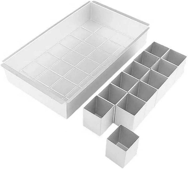 Zestaw foremek do wypiekania liter/cyfr z ciasta, zawiera 12 kwadratów