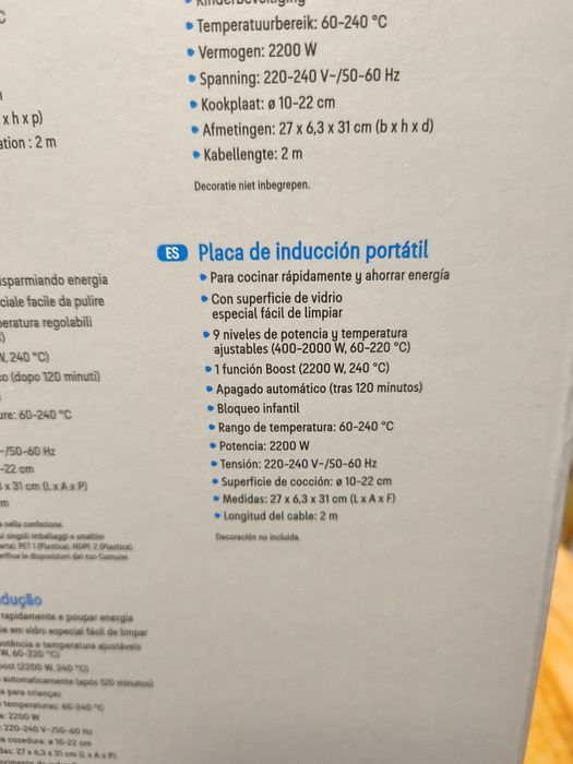 Placa indução nova