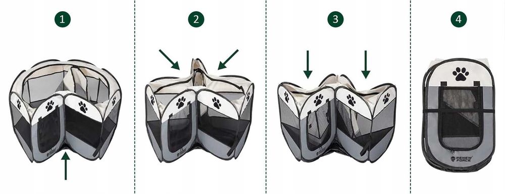 Kojec do domu dla psa kota królika XL 90x90cm składany