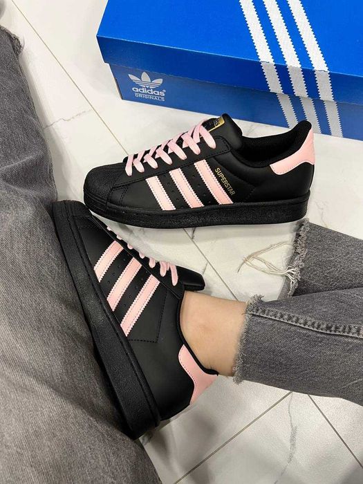 !SALE! Adidas Superstar Black/Pink 36 37 38 39 40 41 адідас рожеві