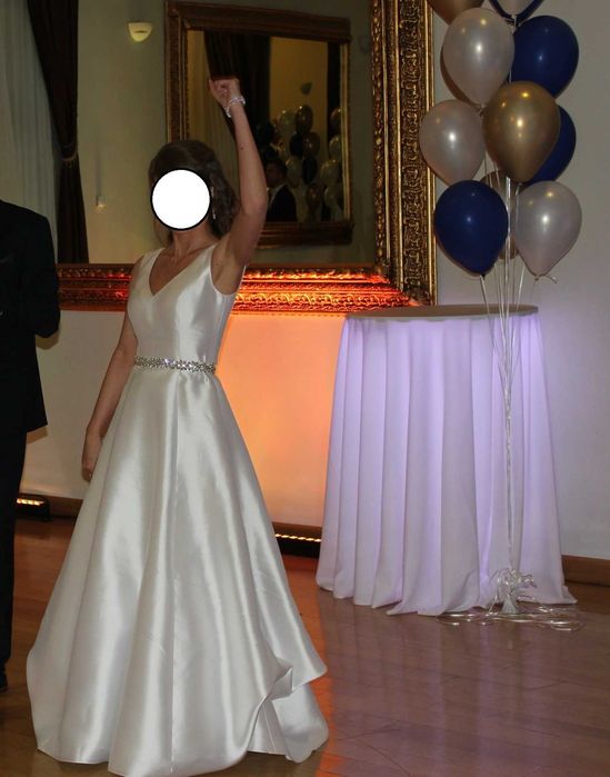 Suknia ślubna jedwab mikado