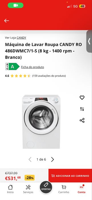 Maquina de lavar a roupa  candy