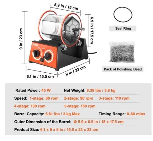 Máquina de esferas para polir. Ourivesaria NOVO (PROMOÇÃO TEMPORÁRIA)
