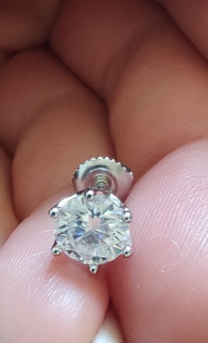 Серьги серебро с муассанитами